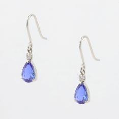 Ptタンザナイトダイヤピアス