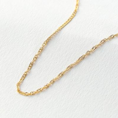 純金スクリューネックレス（42cm）