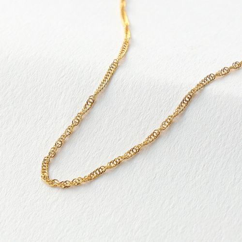 純金スクリューネックレス(43cm)