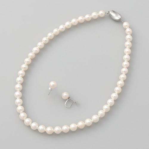 8mmアコヤ真珠ネックレス＆イヤリング