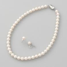 8mmアコヤ真珠ネックレス＆イヤリング