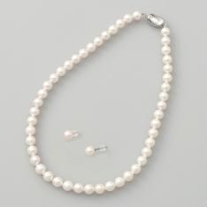 8mmアコヤ真珠ネックレス＆ピアス