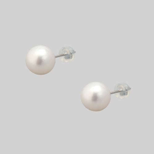 Ptアコヤ真珠9.5mmピアス