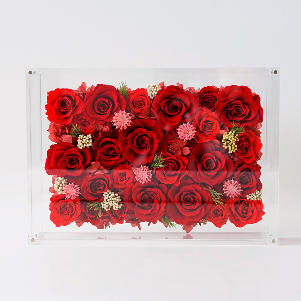 ブリザーブドフラワー（スクエアケース付き）