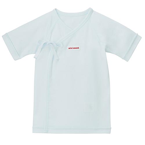 ピュアベールフライス短肌着 ブルー(40-2103-383)50cm→60cm