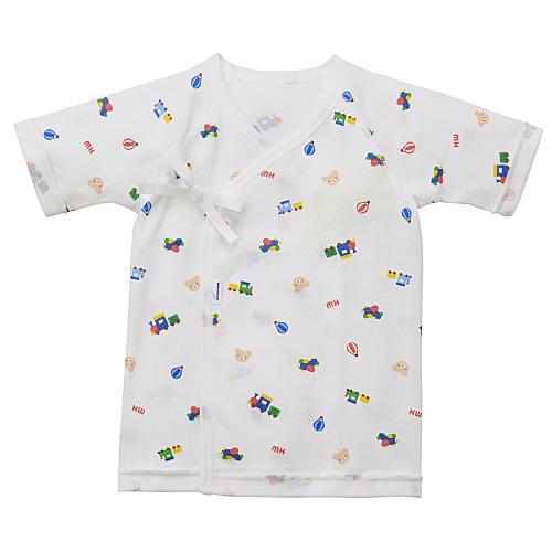 ピュアベールフライス短肌着 ブルー(40-2106-382)50cm→60cm