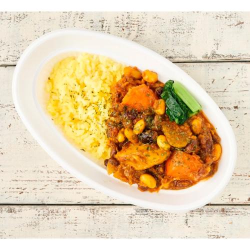 5種豆とチキンと野菜のカレー＆5種豆と大豆ミートのチリビーンズ（冷凍）セット