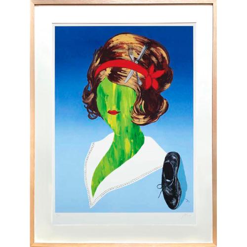 【サイン入り】横尾忠則／女性と紳士靴