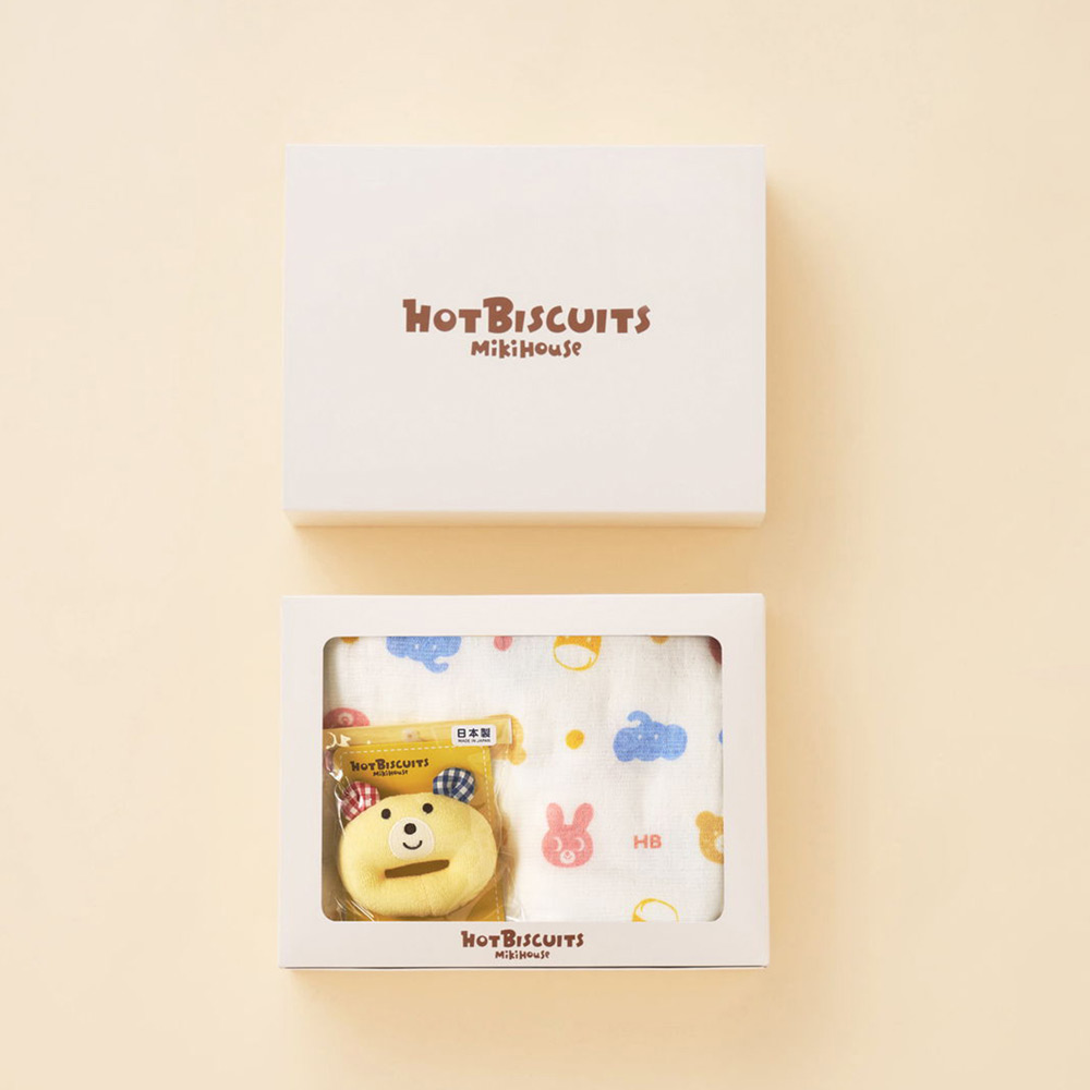ガーゼバスタオル&ラトルセット（BOX付き）