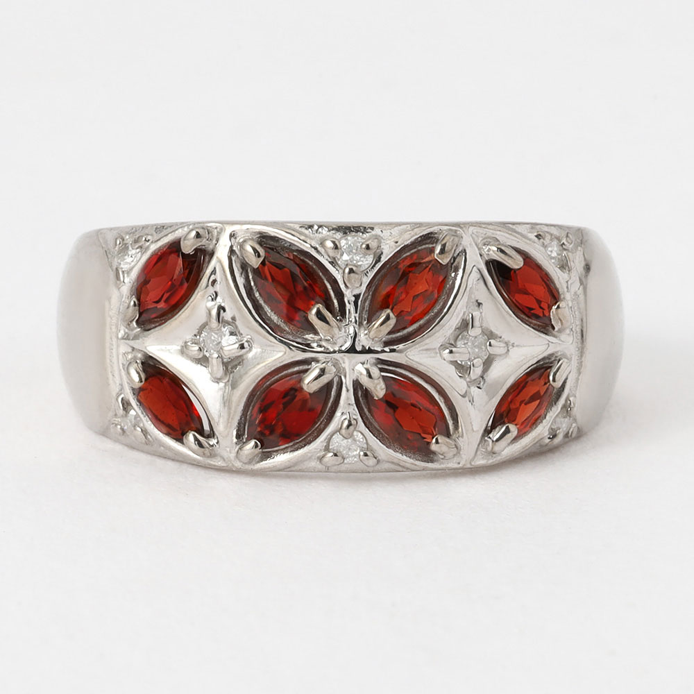 ガーネットダイヤ リング