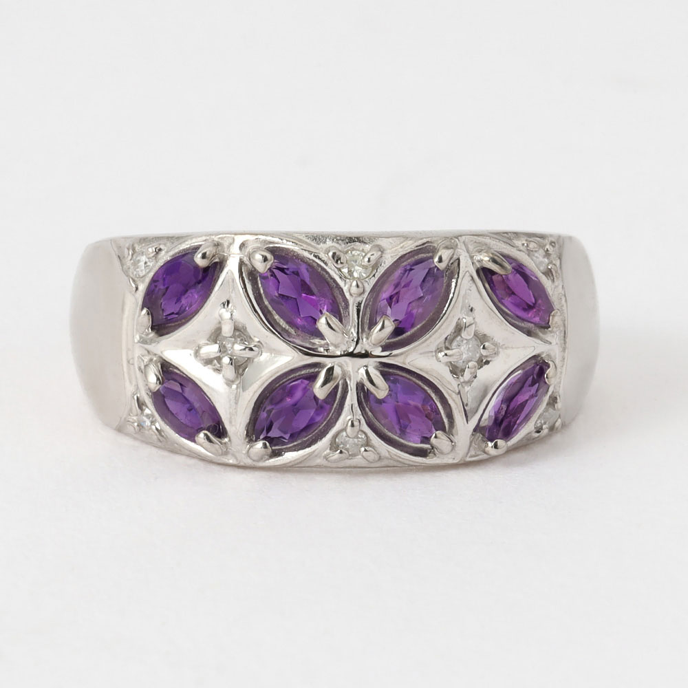 アメシストダイヤ リング