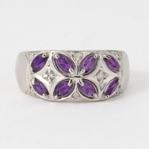 アメシストダイヤ リング