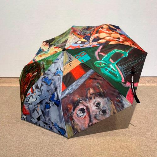 【サイン入り】横尾忠則／連画の河 折り畳み傘 晴雨兼用UVカット