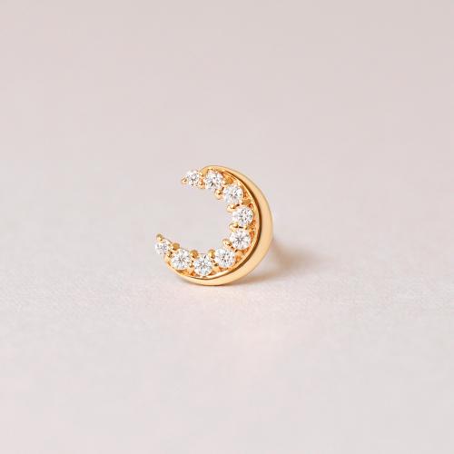 モアサナイト 月 ハーフピアス