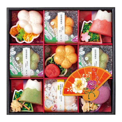 〈京都・辻が花〉京のお茶漬とお吸物 迎春最中詰合せ