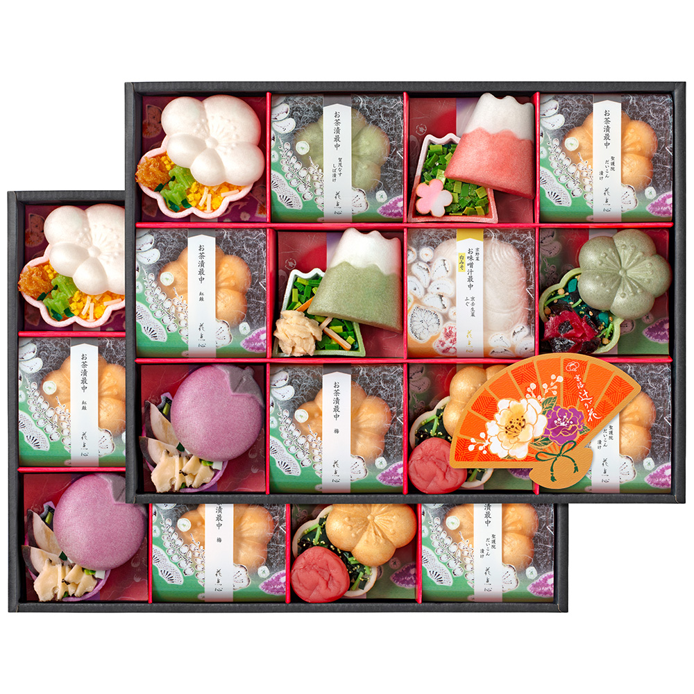 〈京都・辻が花〉京のお茶漬とお吸物 迎春最中詰合せ