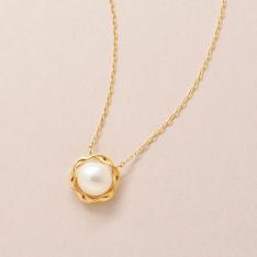 タンスイパール ニュアンスサークルネックレス