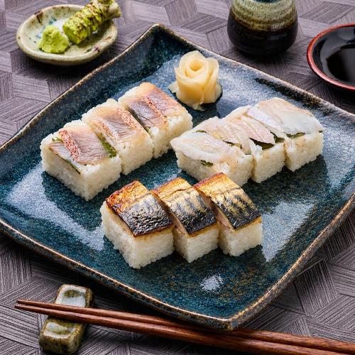 若狭の押し寿司 ハーフ3種セット （甘鯛・連子鯛・吟醸トロ鯖）
