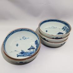 地紋山水 多用鉢揃