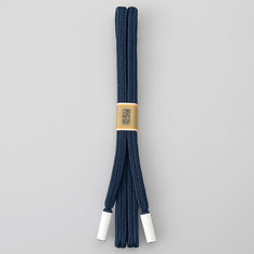 帯締め　冠組　藍色