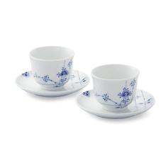 〈ロイヤル コペンハーゲン〉ブルーパルメッテ ペアティーセット