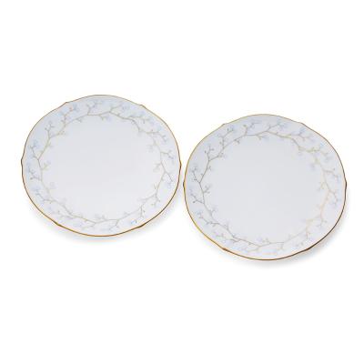 ホワイトプレート 4枚セット 金縁装飾 ホワイトプレート 4枚セット 金縁装飾 ホワイトプレート 4枚