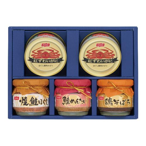 〈ニッスイ〉紅ずわいがに缶詰・瓶詰詰合せ