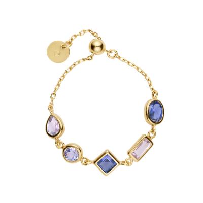 パープルカラー チェーンリング