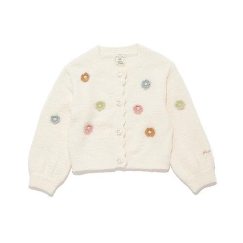 ［KIDS］ベビモコフラワーカーディガン 90→120