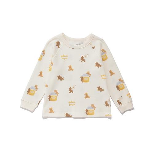 ［KIDS］はちみつベア柄プルオーバー 90→120