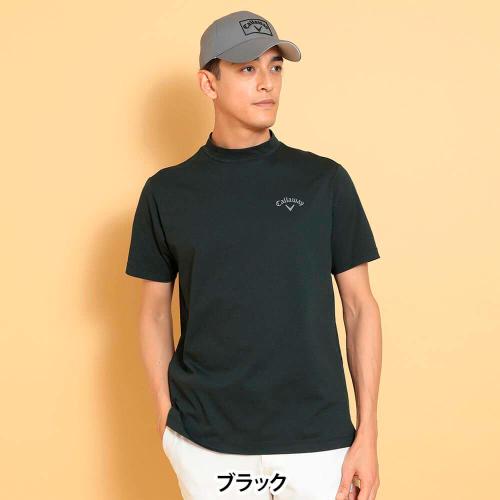 メンズ 天竺 バックプリント 半袖 モックネックシャツ C25134122 2025年モデル M→3L