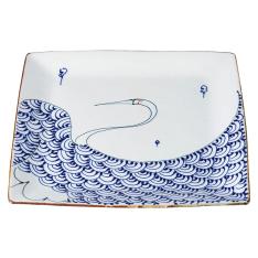 波佐見焼 kotohogi 正角皿 鶴・大