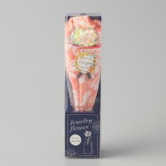 ジュエリーフラワー タオルハンカチ ピンク