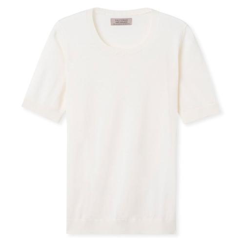 ウルトラファインカシミヤ クルーネック 半袖セーター