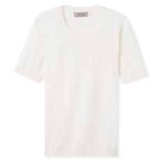 ウルトラファインカシミヤ クルーネック 半袖セーター