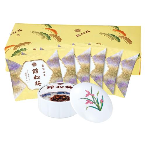 〈錦松梅〉錦松梅 有田焼容器入・小袋
