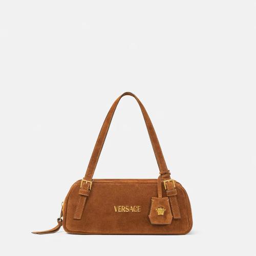 スエード ボウリング バッグ ヴェルサーチェ タグ