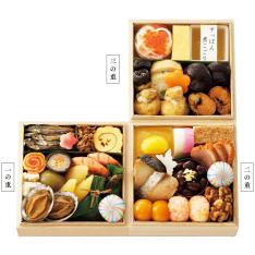 〈京料理 美濃吉〉ミニおせち料理 三段重