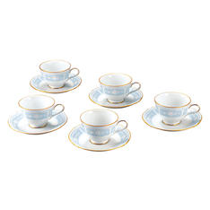 レースウッドゴールド　ティー・コーヒー碗皿セット（5客）