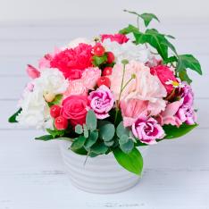 【母の日】生花アレンジメント「ハートフルサンクス」