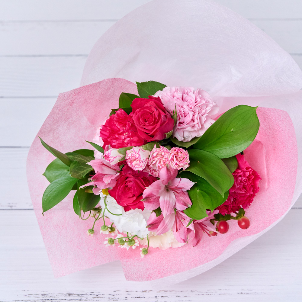 【母の日】生花花束「ハートフルサンクス」