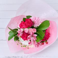 【母の日】生花花束「ハートフルサンクス」