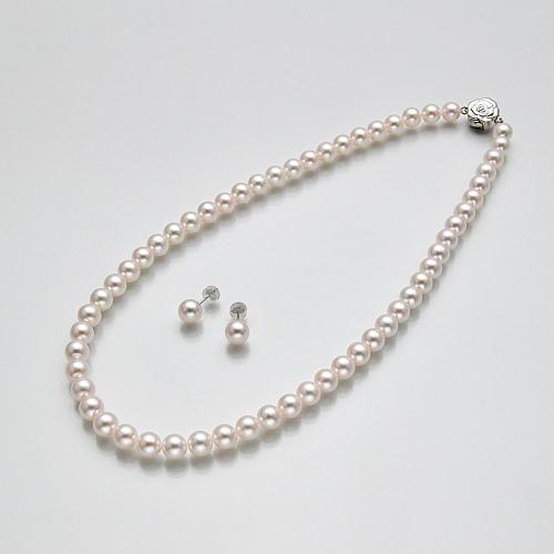 タカシマヤパールセレクション アコヤ真珠ネックレス・ピアスセット（鑑別書付）
