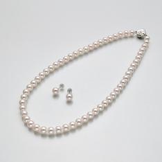タカシマヤパールセレクション アコヤ真珠ネックレス・ピアスセット（鑑別書付）