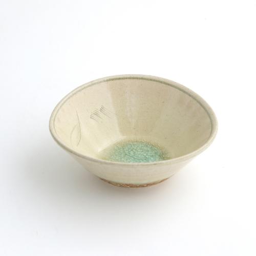 ［ご自宅用］ 灰釉草文 小鉢