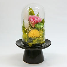 フラワーアーティストが作るプリザーブドフラワーお任せ仏花（小）