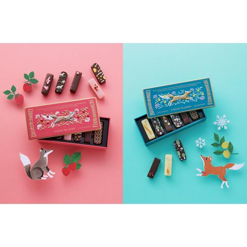 【バレンタインデー】オオカミのノスタルジックメモリー（6個入）＆キツネのノスタルジックメモリー（6個入）×2缶セット（2種・各1缶）