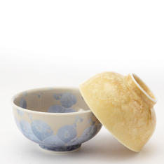 花結晶 組飯碗 銀花・金花