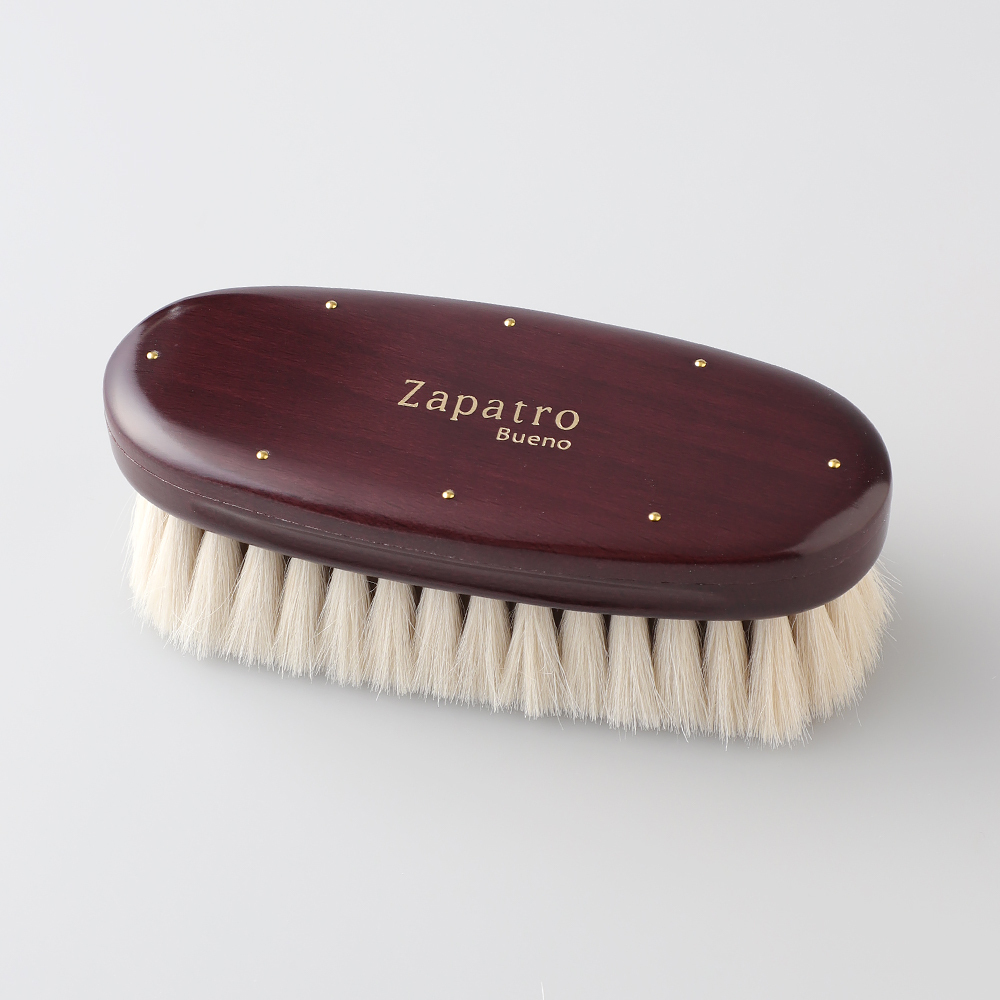 新登場 Zapatro Bueno サパトロブエノ 手植え山羊毛ブラシ 靴磨き 仕上げ用靴ブラシ sarozambia.com