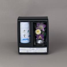 ＜APLUS（アプラス）＞グラスフラワー線香セット（凛楽）